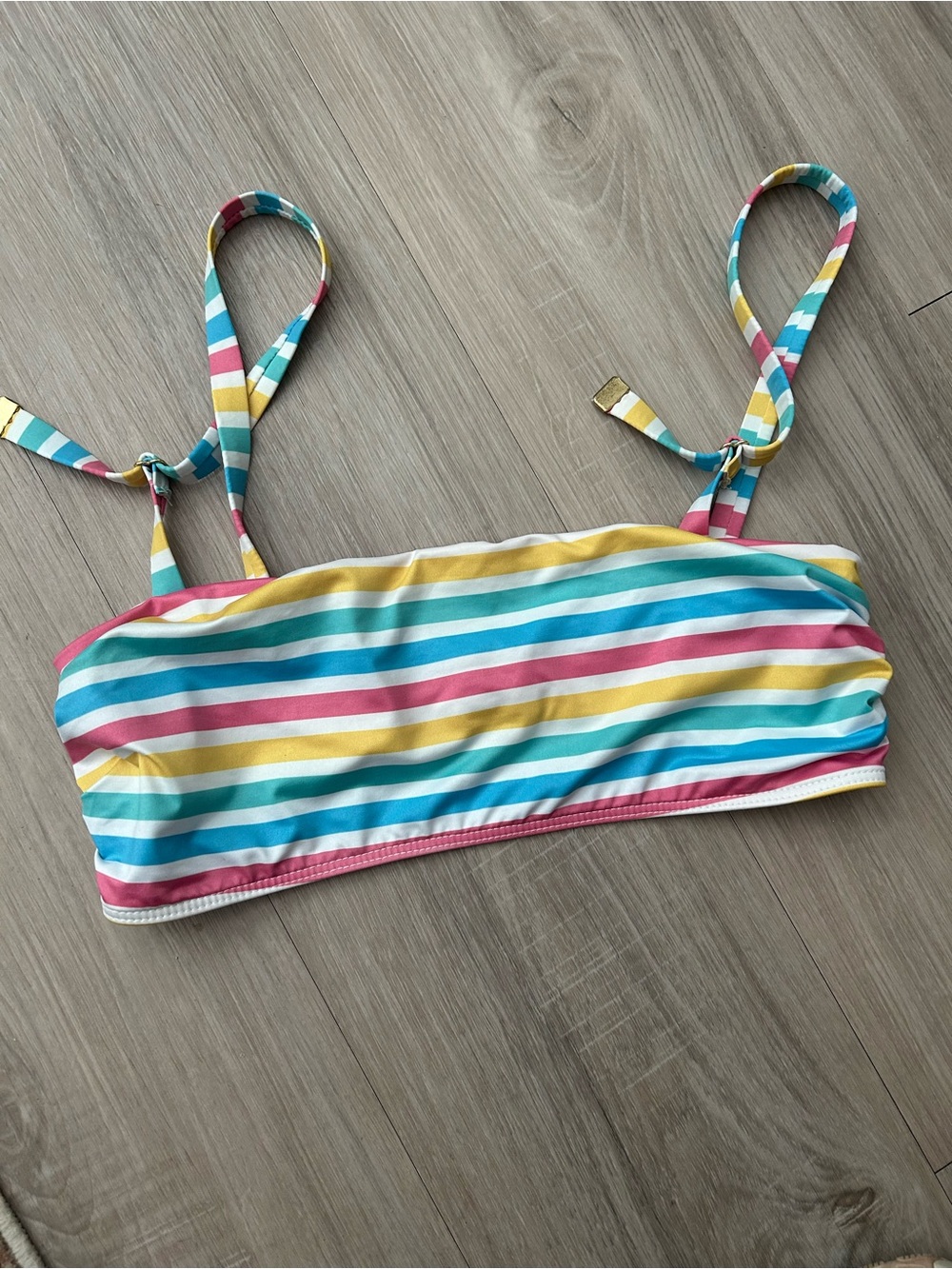 Beach Riot Rainbow Bikini Top Size M
